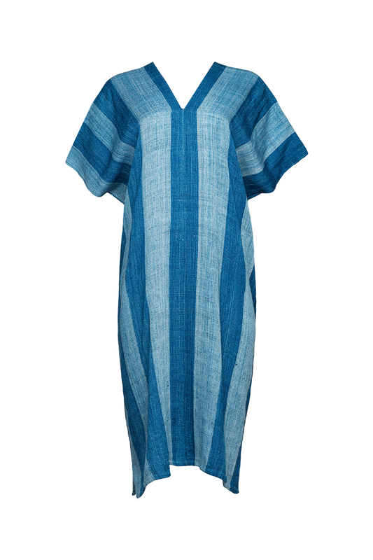 The Artisanal Fine Weave Striped Silk Dress