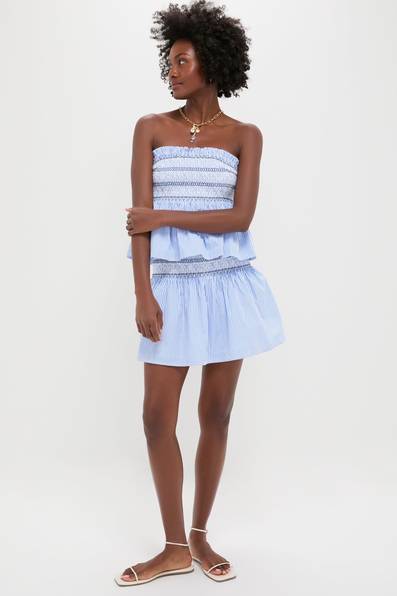 Smocked Seersucker Palerma Skirt