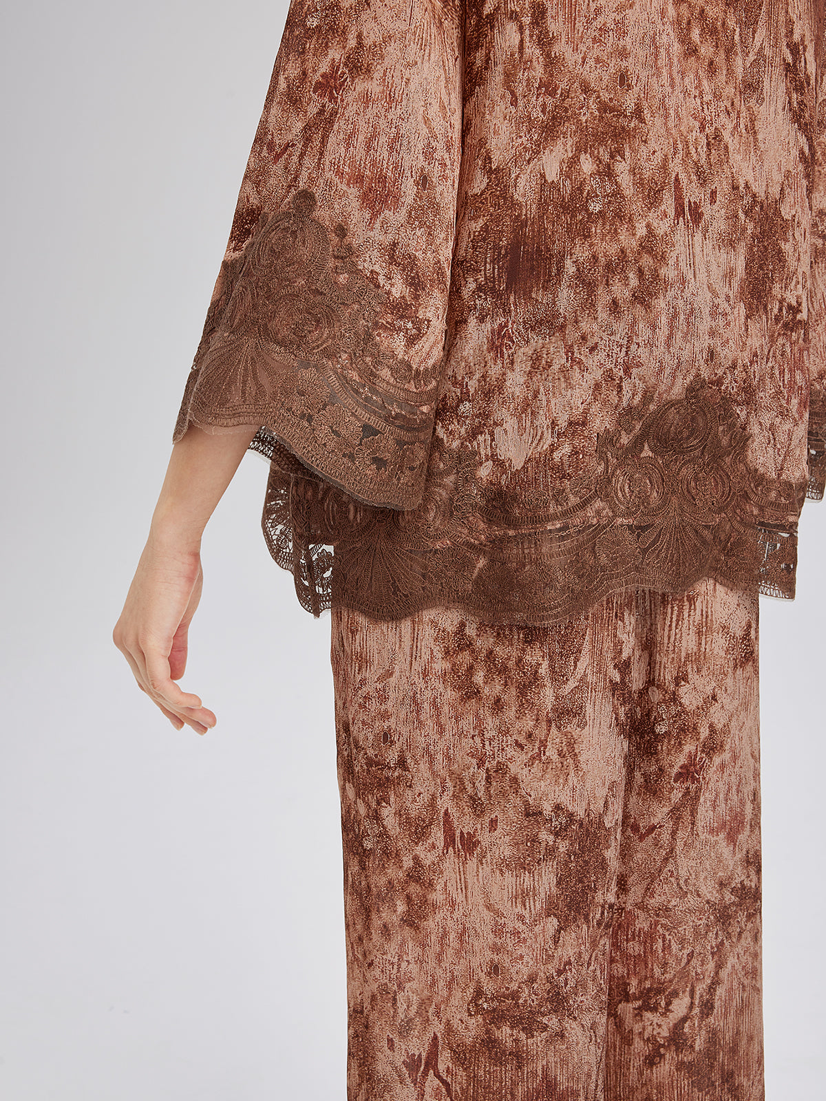 Ombre Lace Panel Shirt