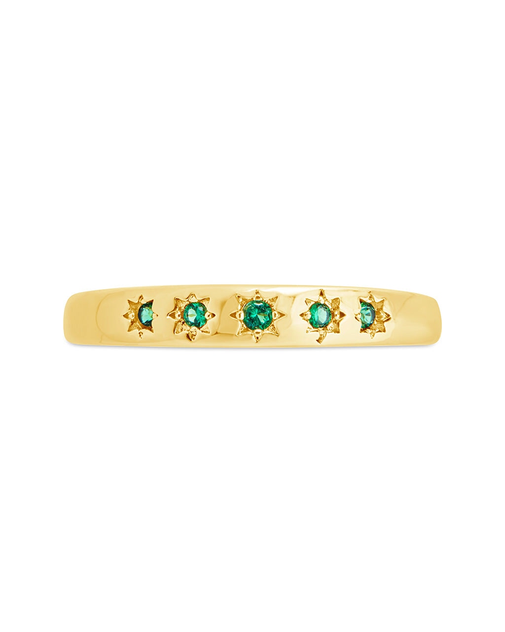 Lennon CZ Burst Band Ring