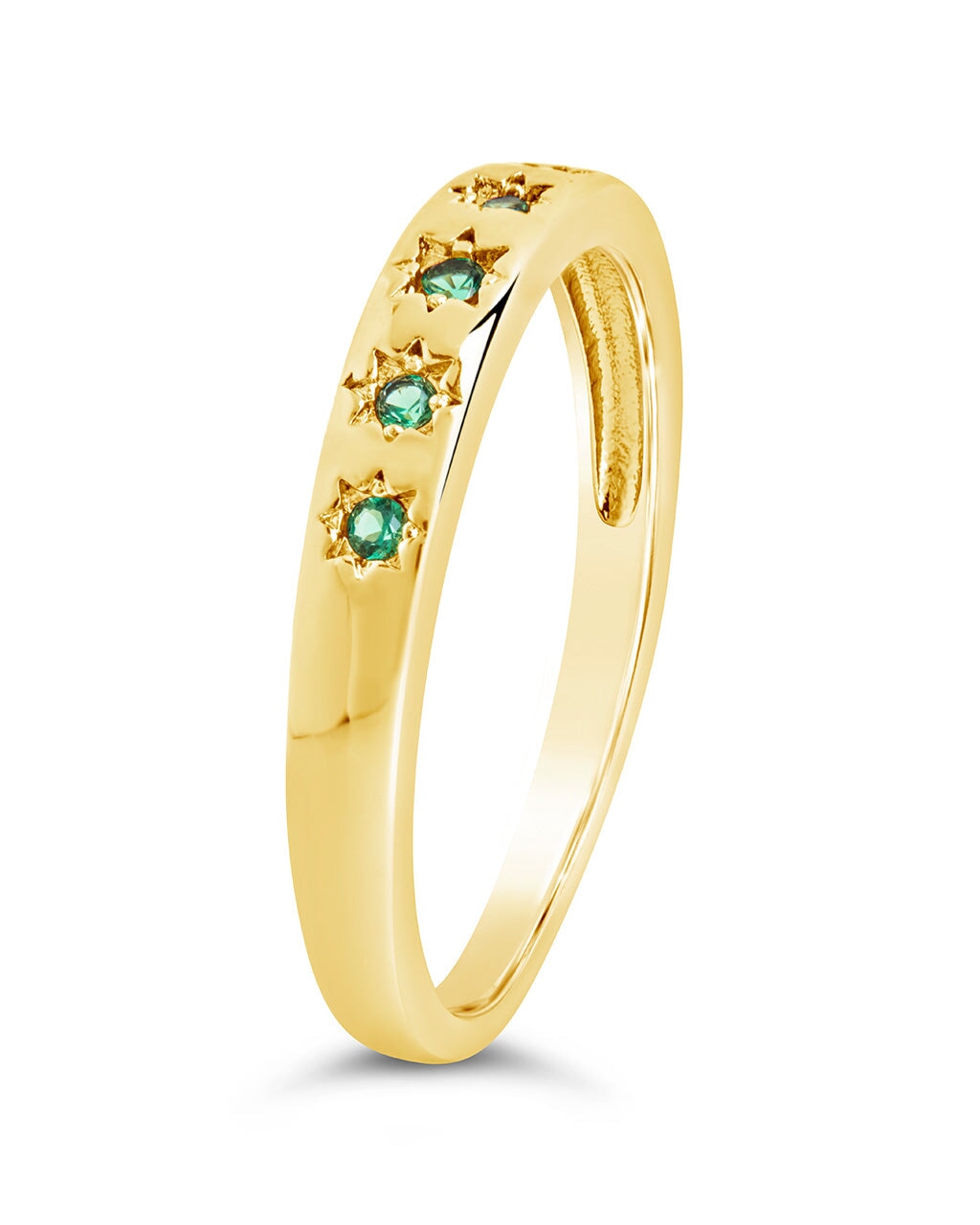 Lennon CZ Burst Band Ring