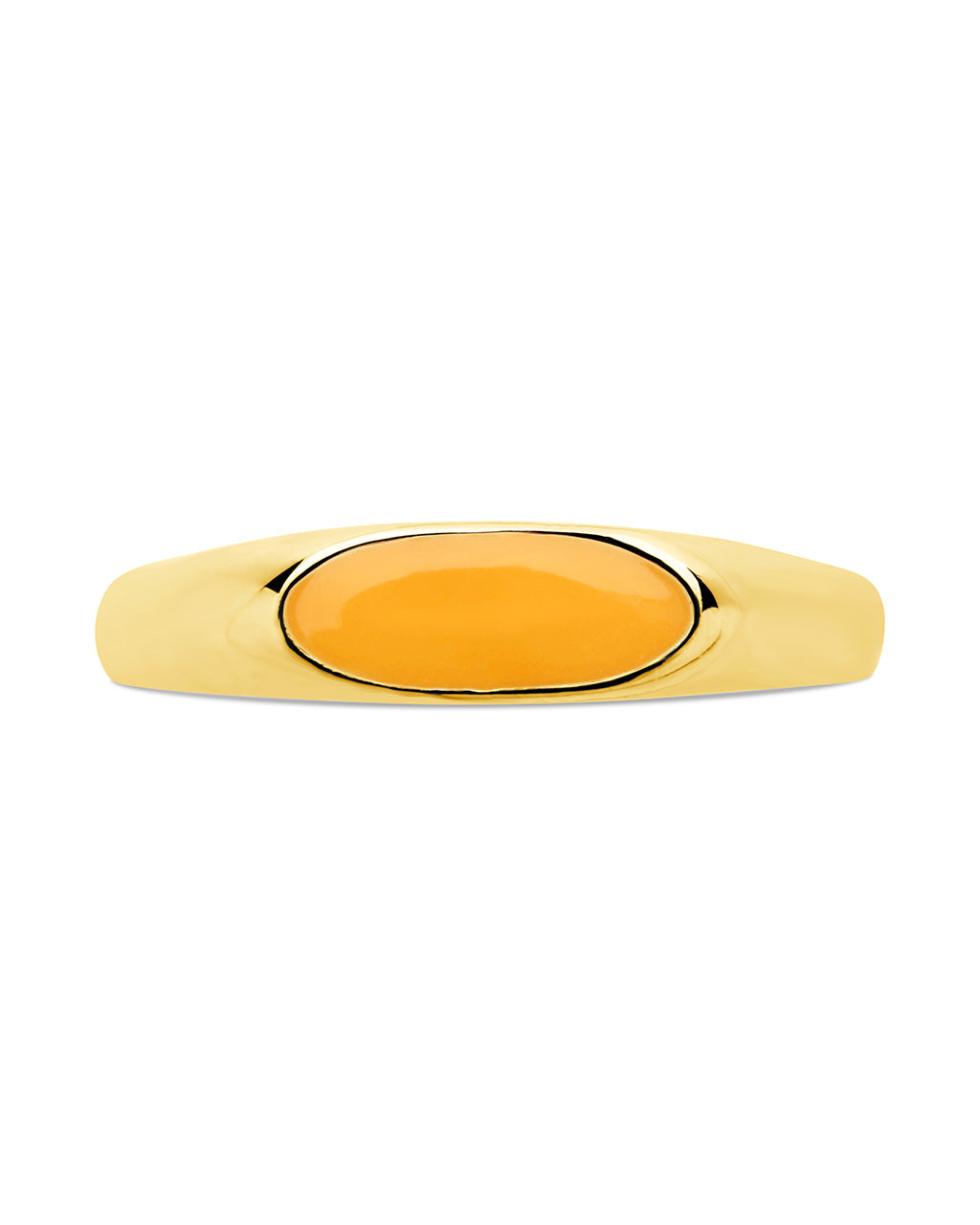 Sterling Silver Enamel Open Signet Ring
