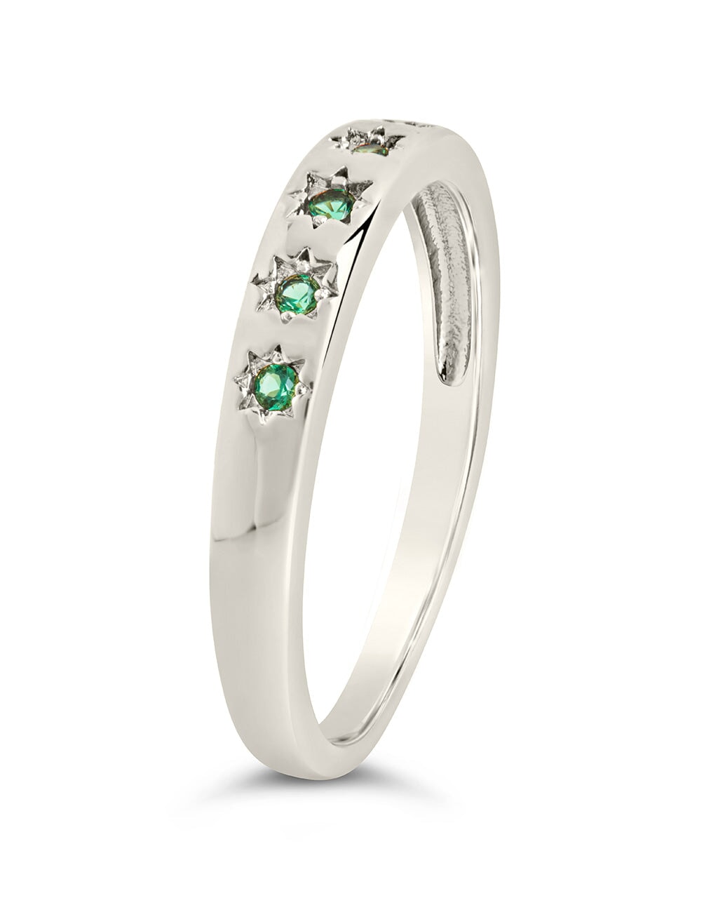 Lennon CZ Burst Band Ring