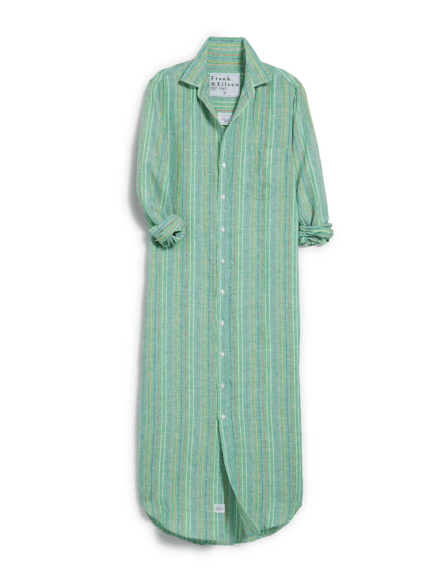 RORY Green Multi Stripe, Italian Classic Linen