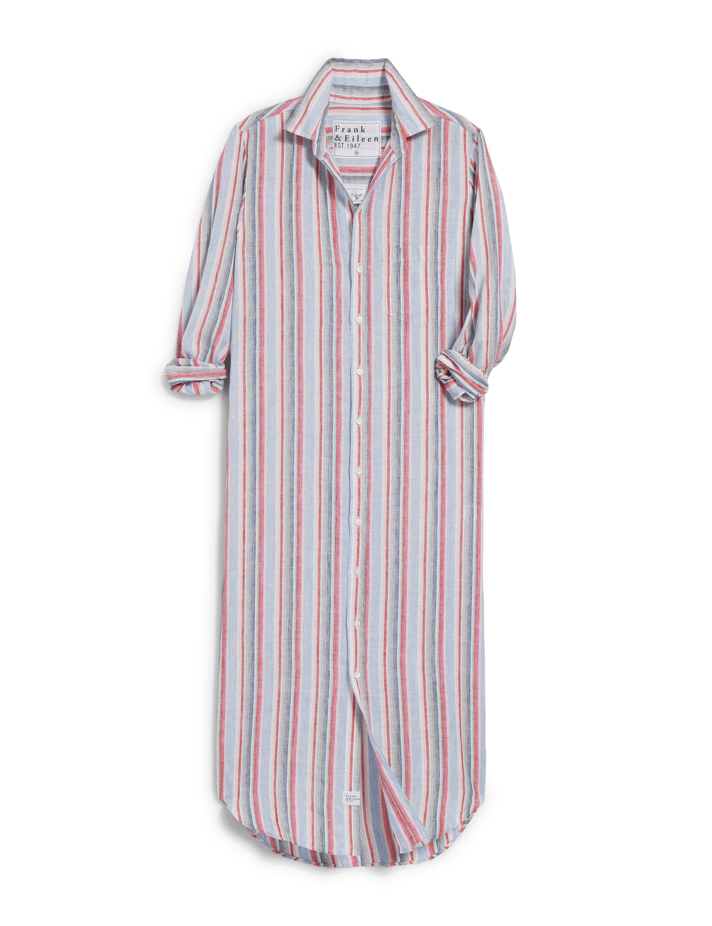 RORY Multi Pink and Green Stripe, Italian Classic Linen