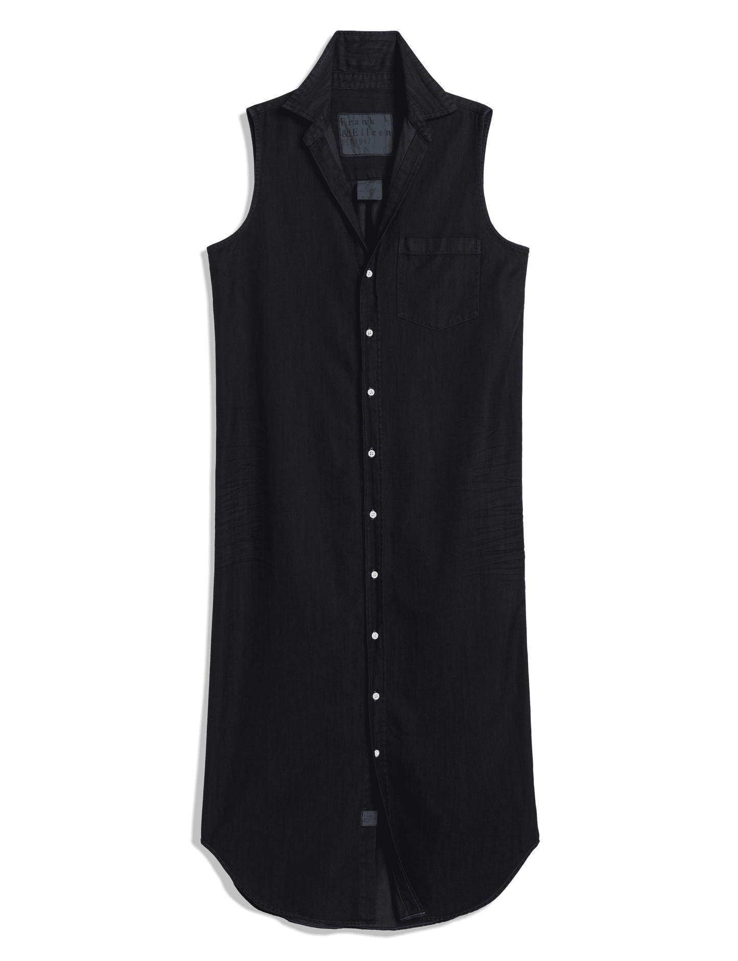 RORY SLEEVELESS Overdye Black Wash, Famous Denim