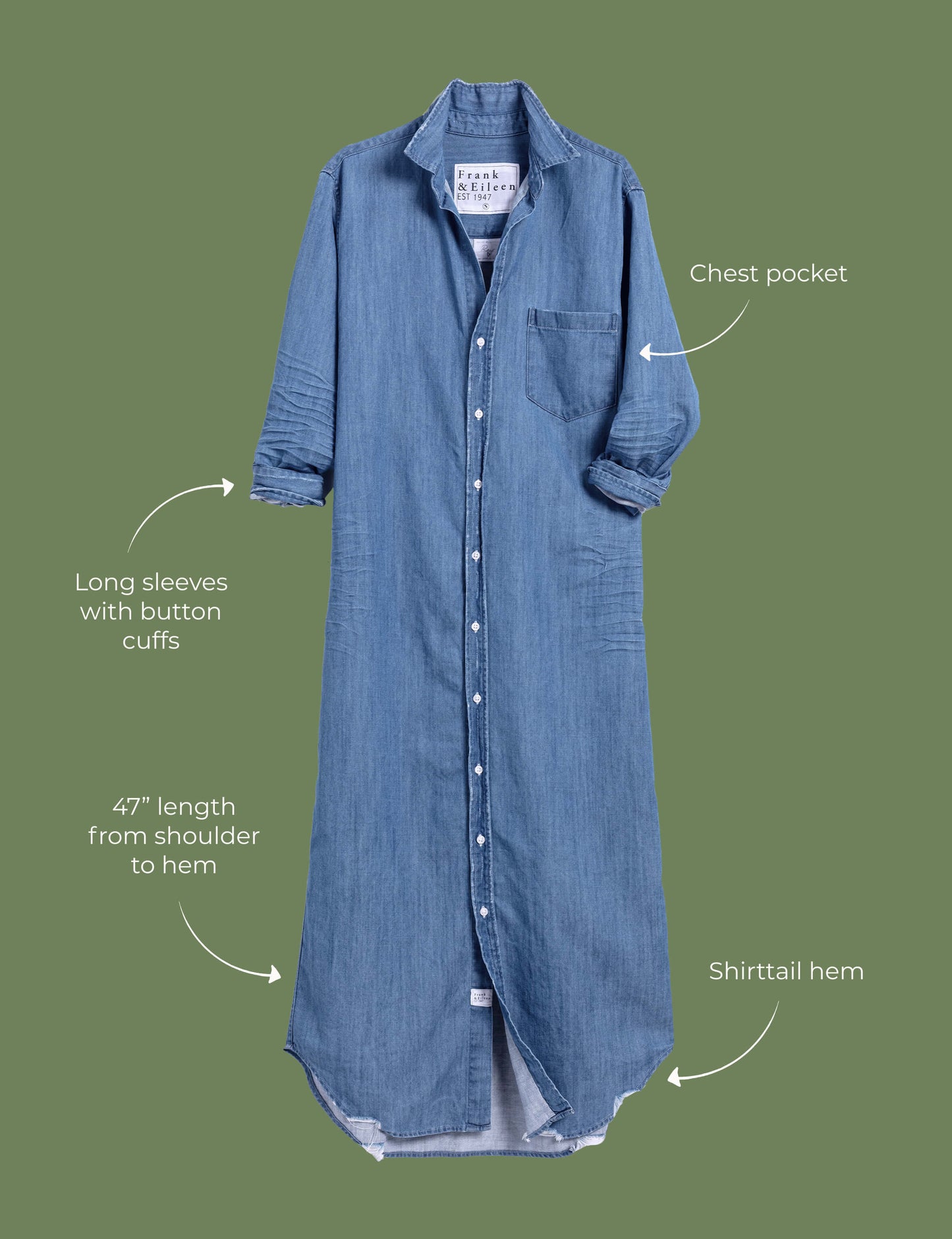 RORY Classic Blue Tattered Wash, Famous Denim