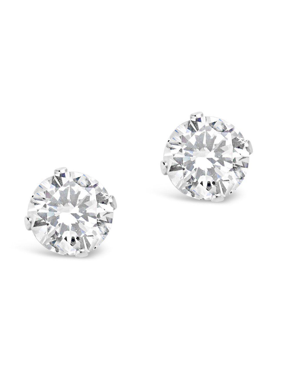 Sterling Silver 5mm CZ Stud Earrings
