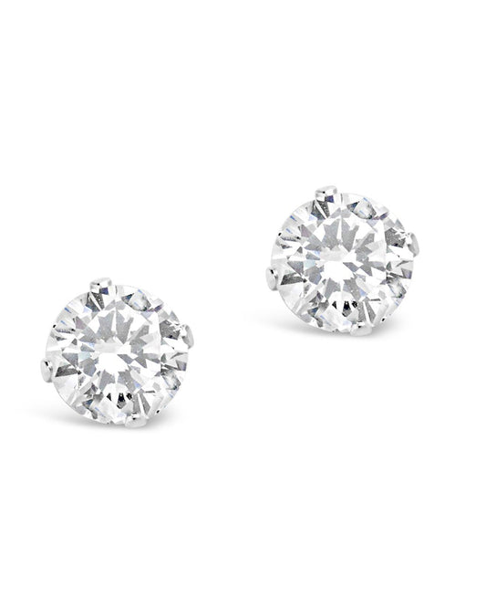 Sterling Silver 5mm CZ Stud Earrings