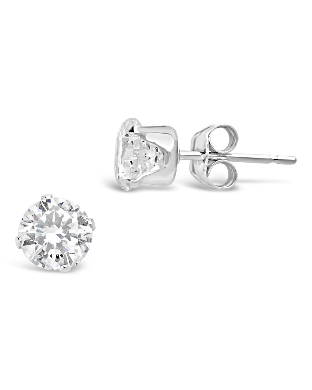 Sterling Silver 5mm CZ Stud Earrings