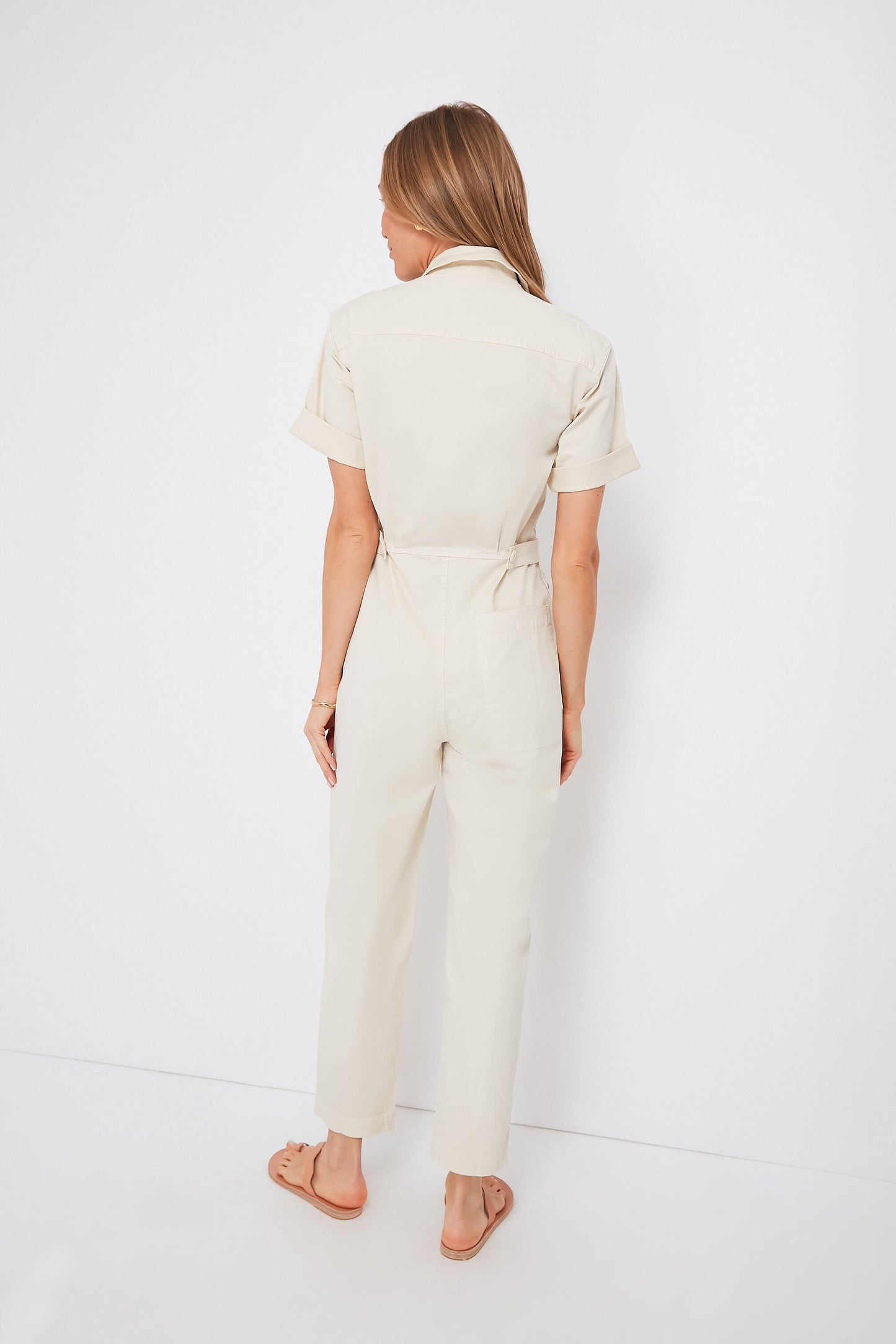 Oatmilk Standard Short Sleeve Jumpsuit