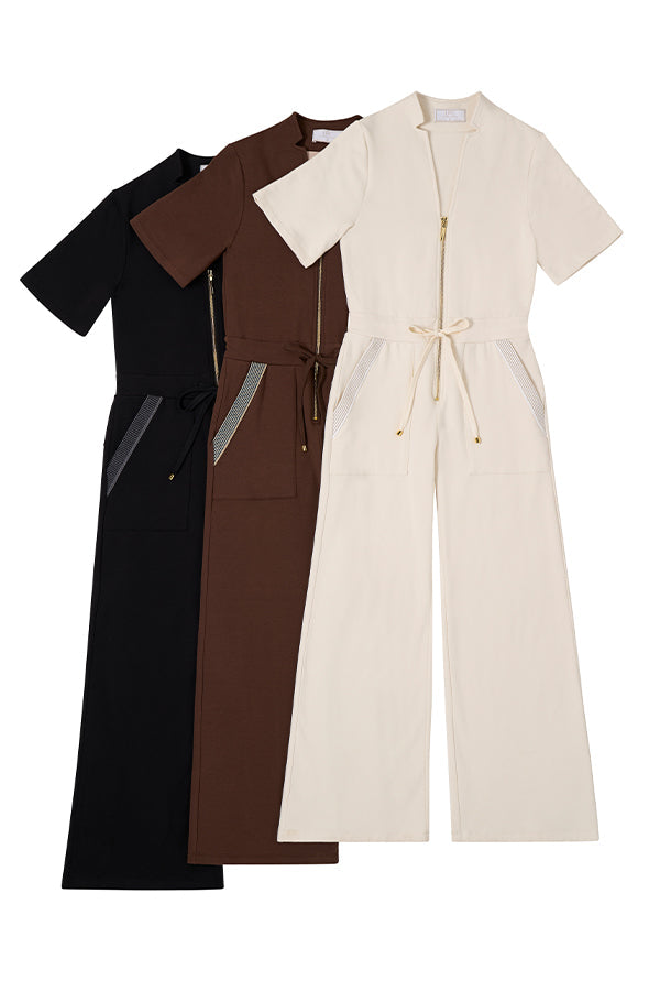 The Carolina Jumpsuit in Cream