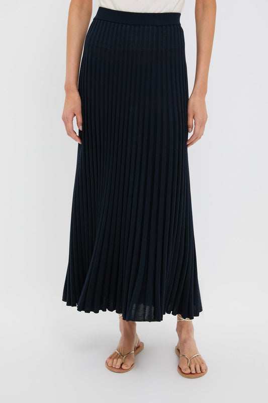 Navy Knit Kenley Skirt