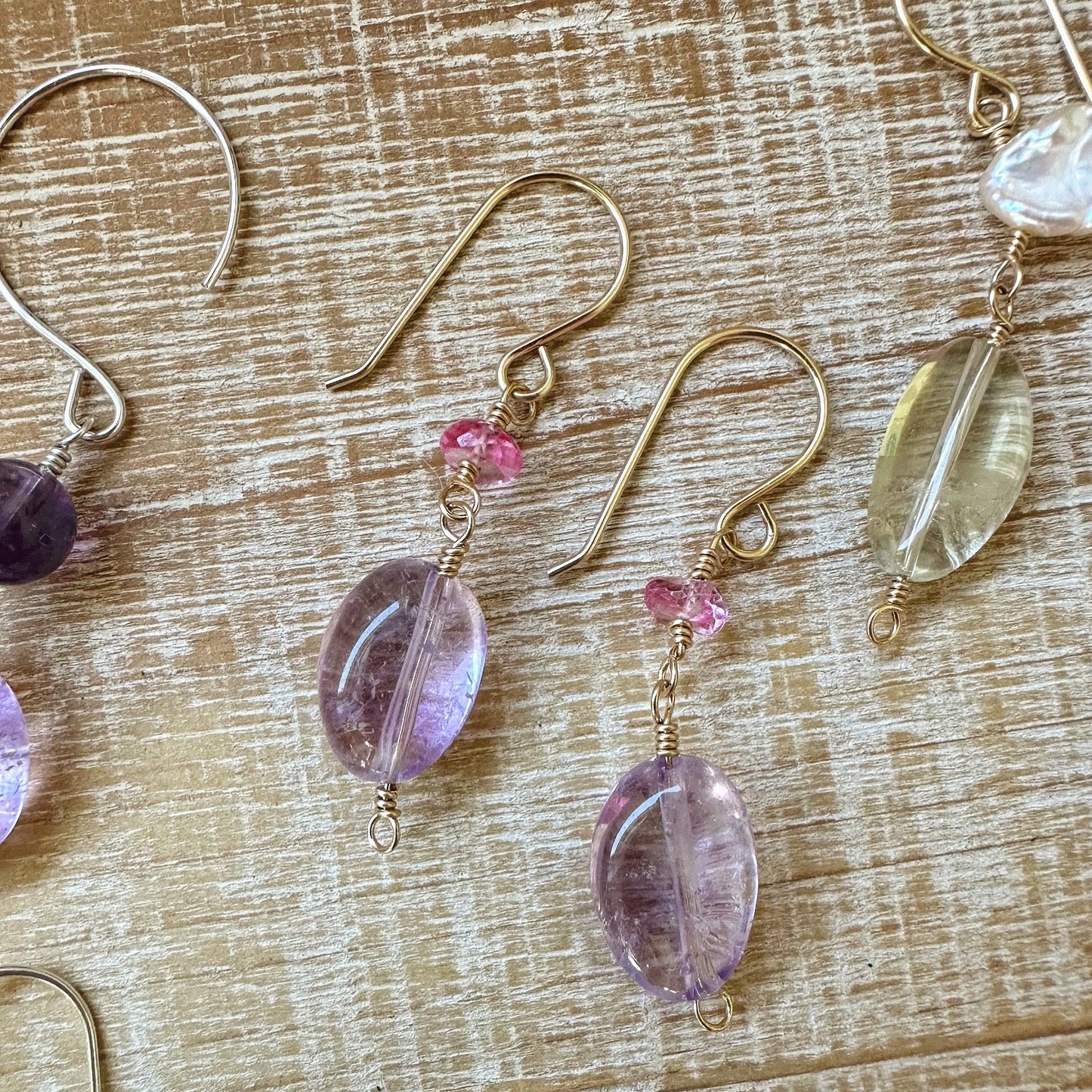 Gemstone Drop Earrings