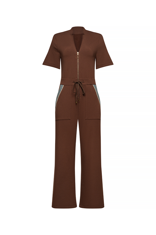 The Carolina Jumpsuit in Brown