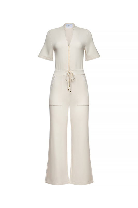 The Carolina Jumpsuit in Cream