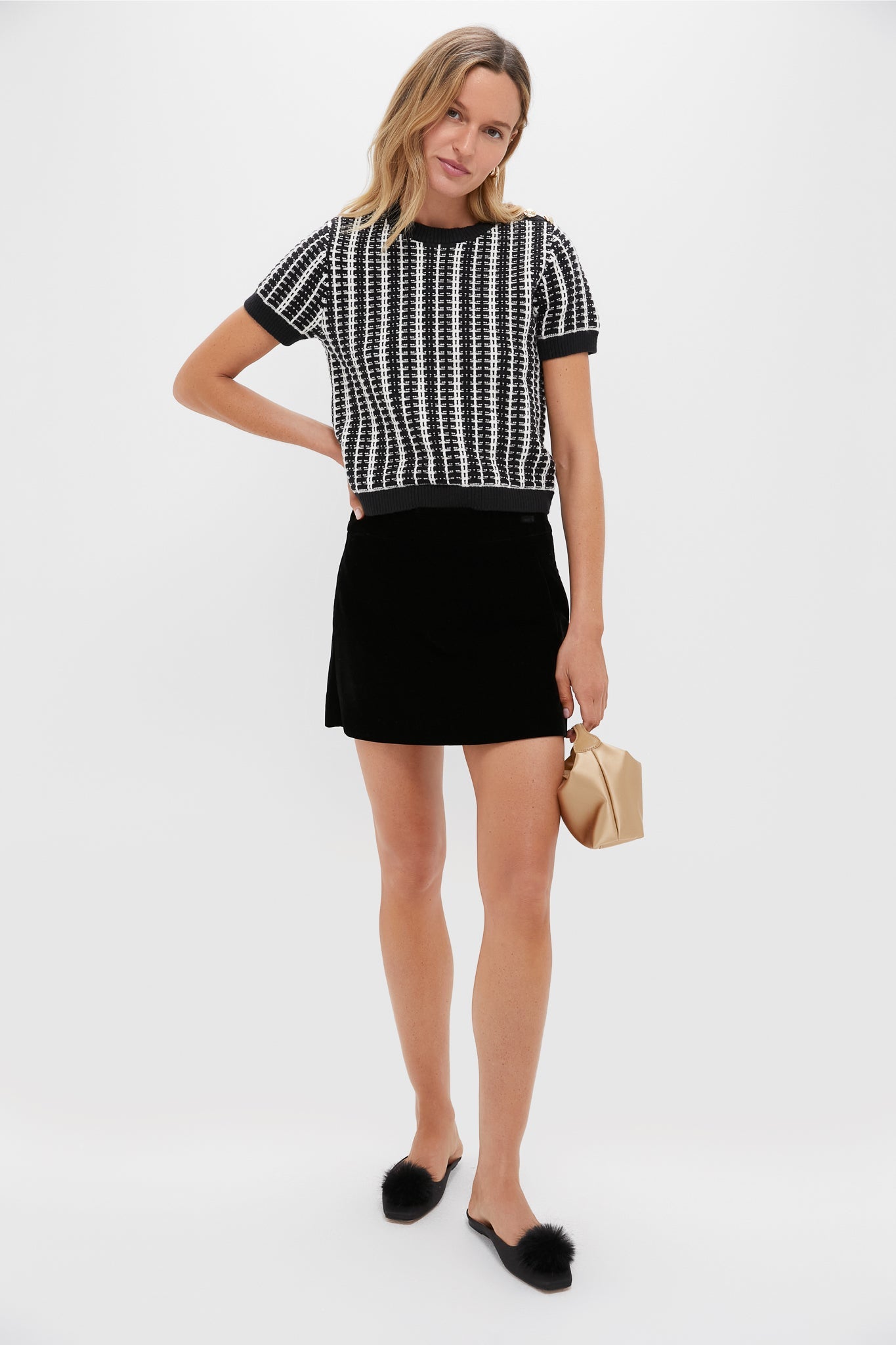 Black Velvet Grace Mini Skort