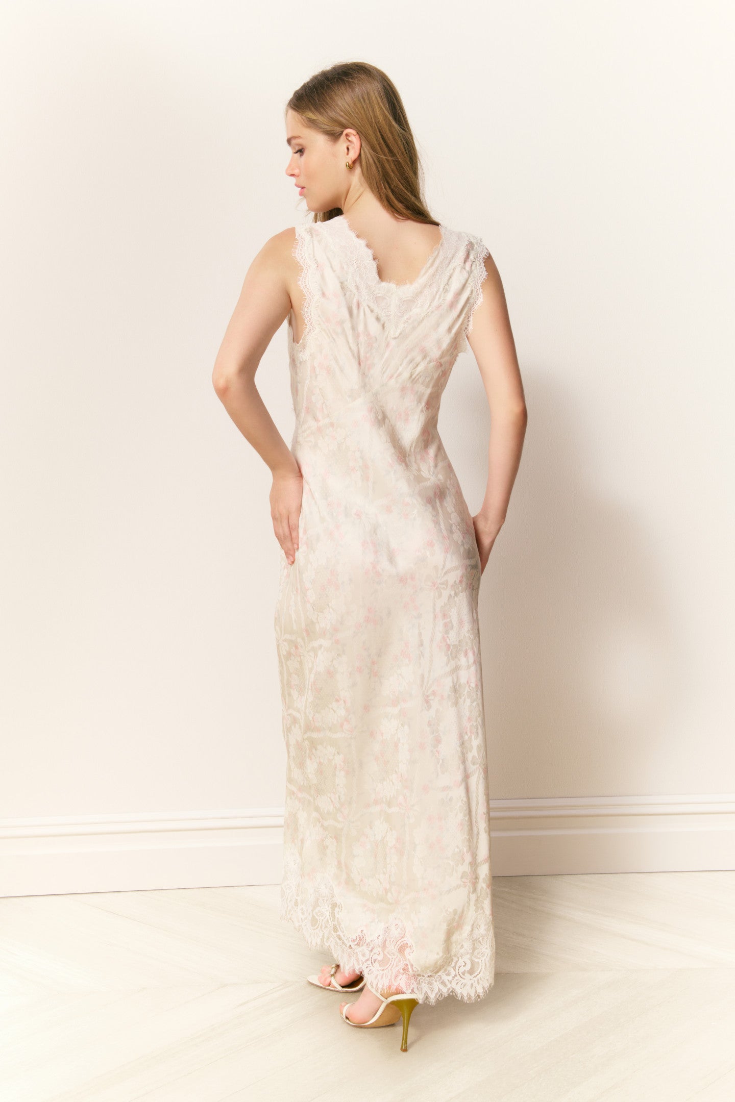 Mira Silk-Blend Floral Slip Dress