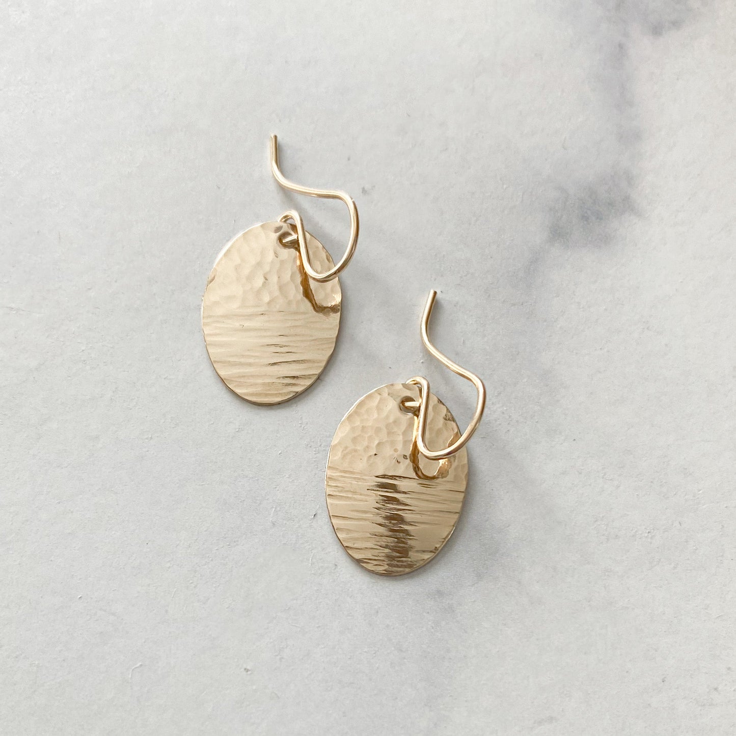 Double Texture oval earrings