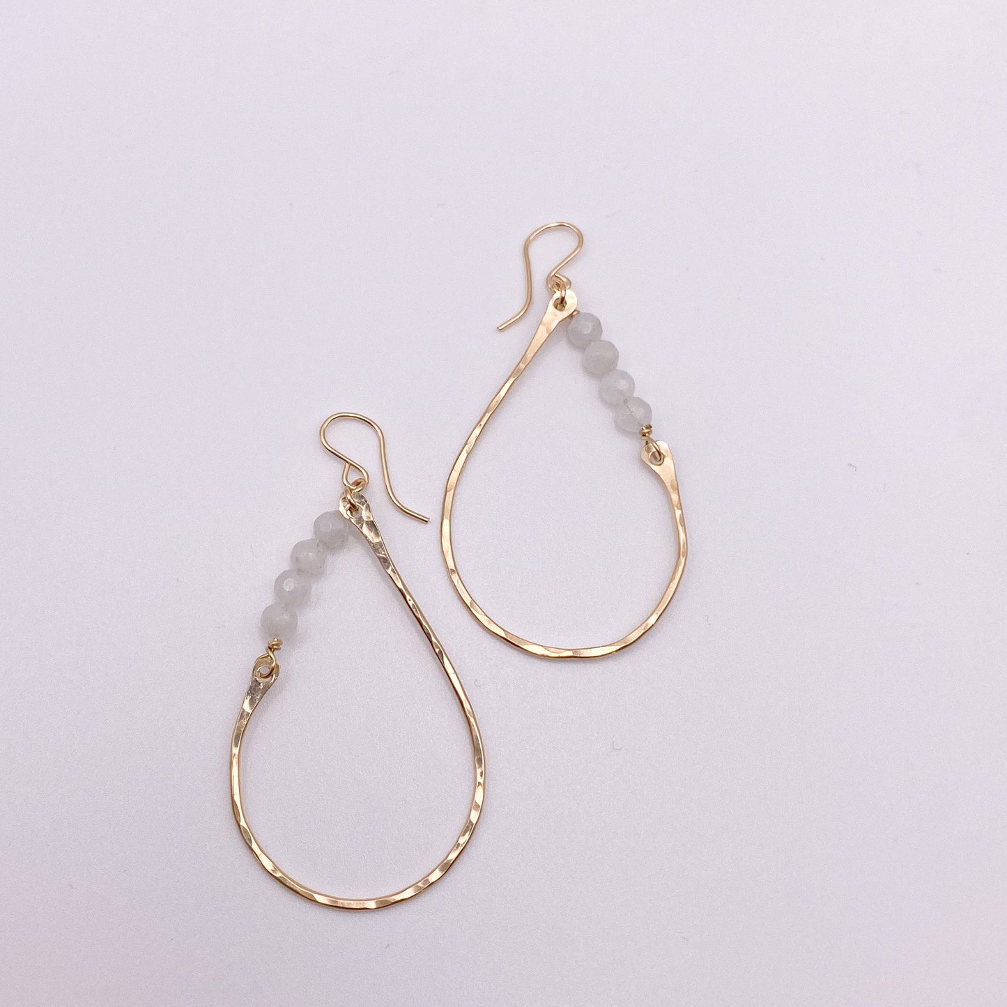 Moonstone “J” Earrings