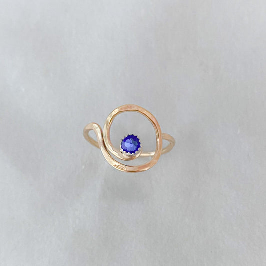 Sprial Birthstone Ring