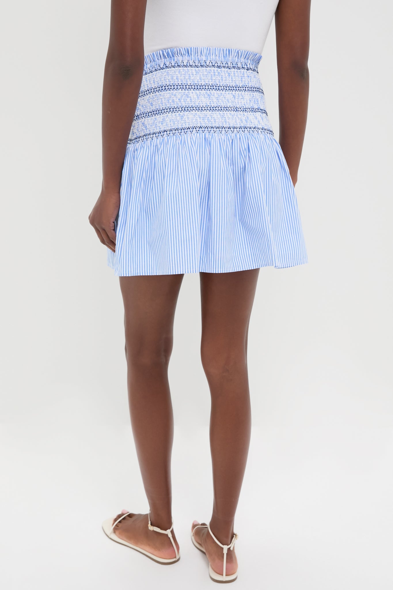 Smocked Seersucker Palerma Skirt