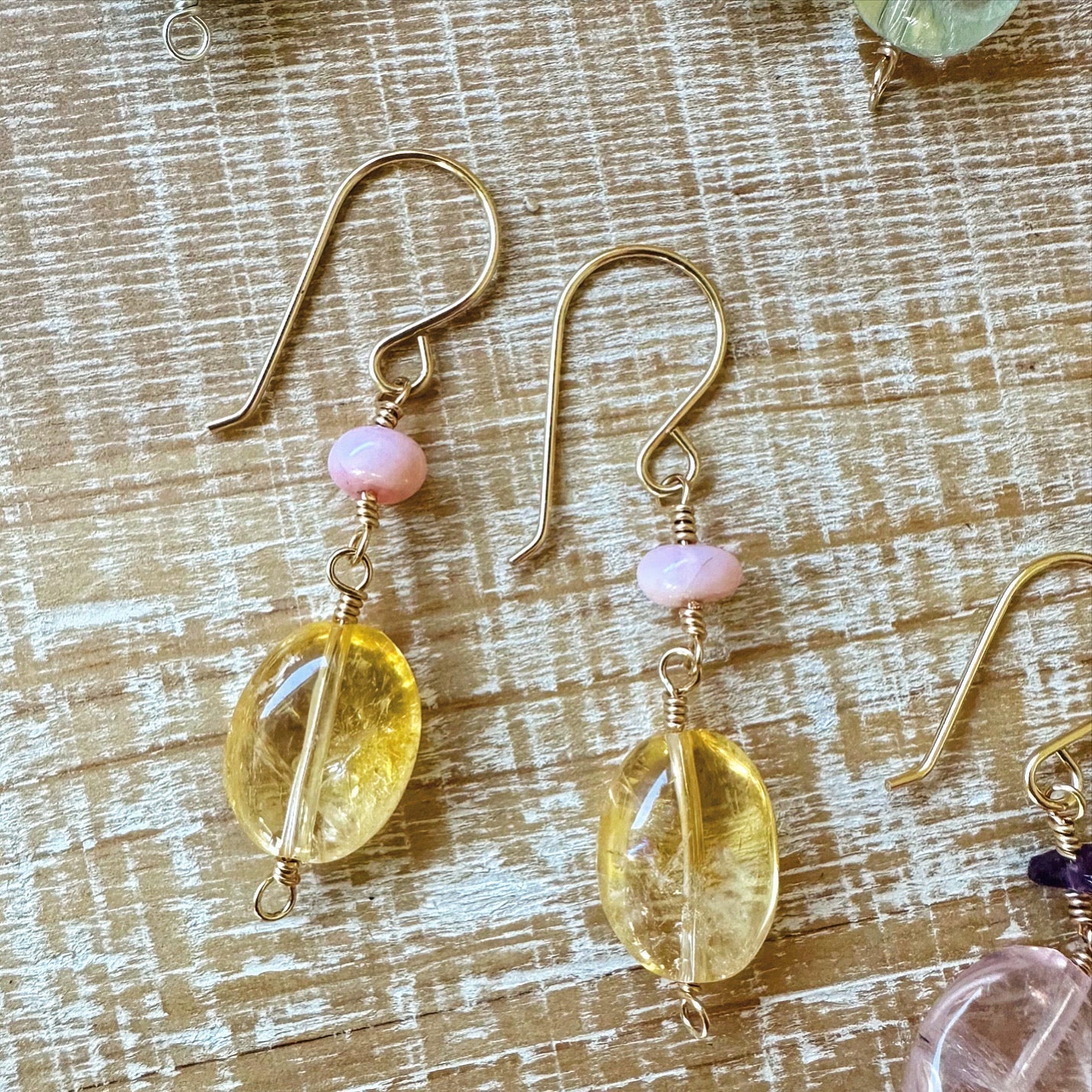 Gemstone Drop Earrings