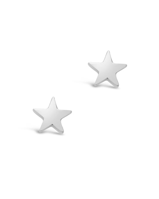 Sterling Silver Star Studs