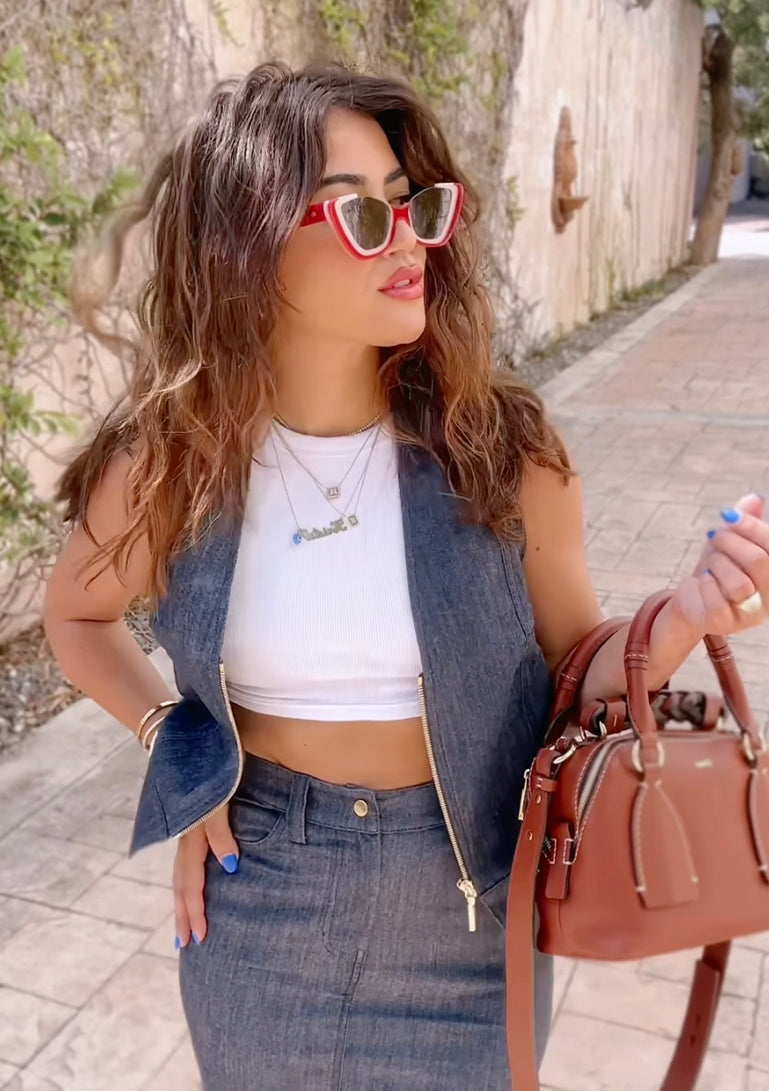 The Brandee Italian Lightweight Denim Skirt