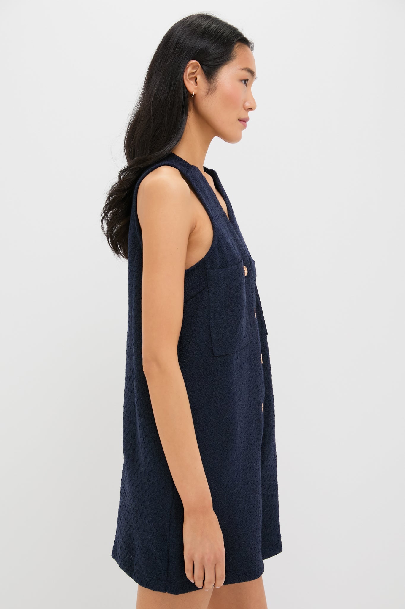 Navy Textured Myla Romper